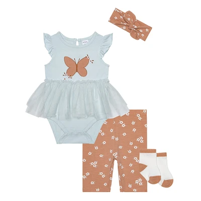 Ensemble 4 Pièces Papillons 3-9m