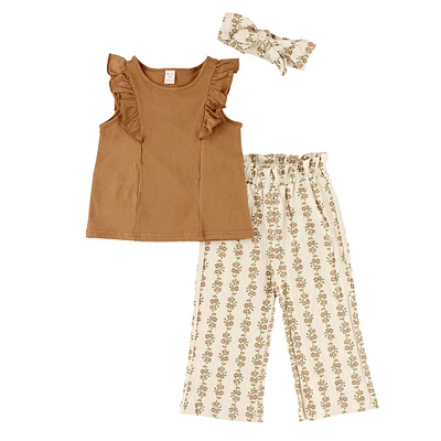 Ensemble Jambe Large Fleurs 2-4ans