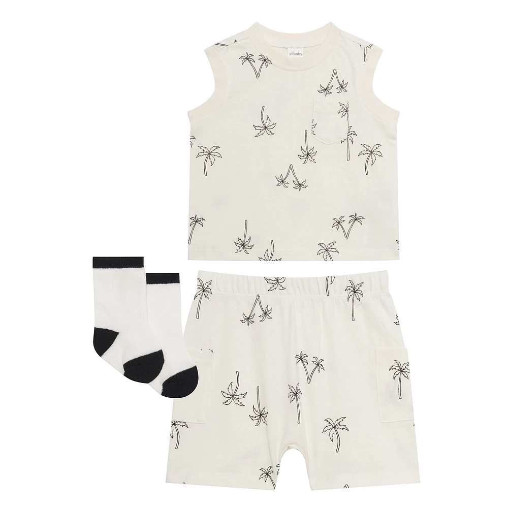 Ensemble Short Palmier 3-24mois