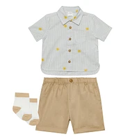 Striped Shirt Short Set 3-24m