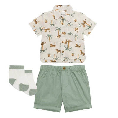 Ensemble Short Palmiers 3-24mois