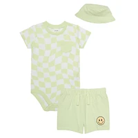 Ensemble Short 3 Pièces Damier 0-9m