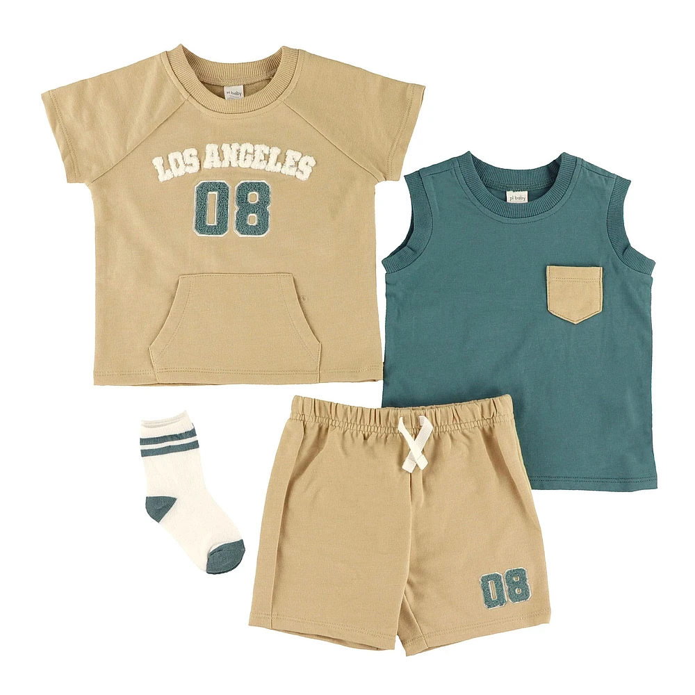 La 4pc Short Set 12-24m