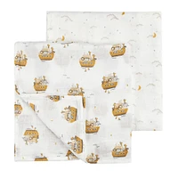 Lions 2pc Muslin Blankets