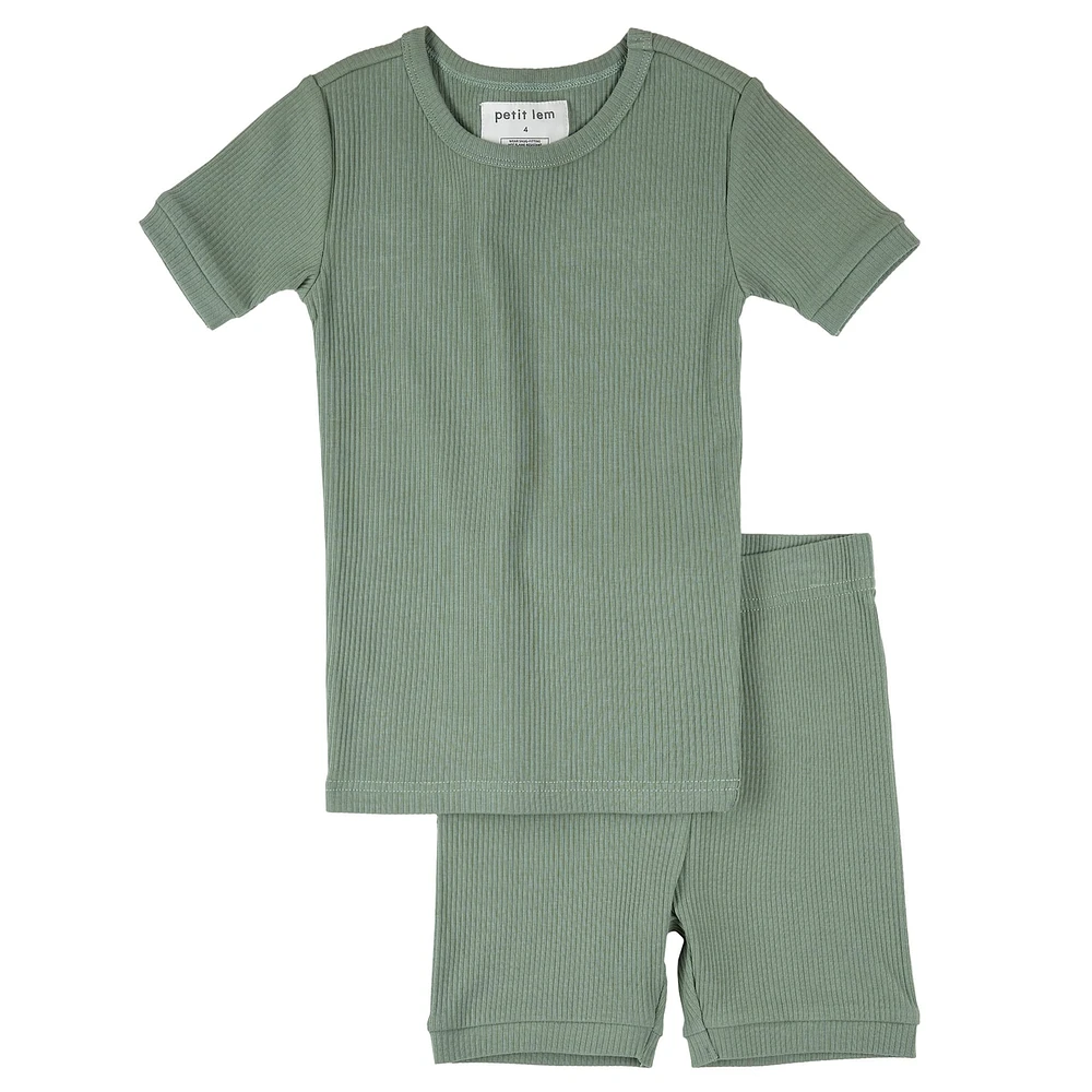 Green PJ Set 2-7y