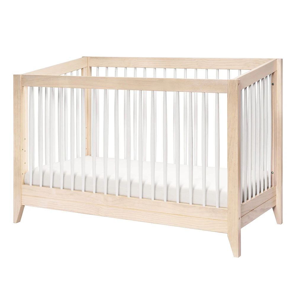 Sprout 4-in-1 Convertible Crib withToddler Bed Conversion Kit - White / Natural
