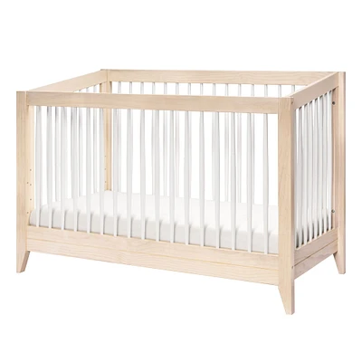 Sprout 4-in-1 Convertible Crib withToddler Bed Conversion Kit - White / Natural