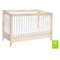 Sprout 4-in-1 Convertible Crib withToddler Bed Conversion Kit - White / Natural