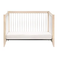 Sprout 4-in-1 Convertible Crib withToddler Bed Conversion Kit - White / Natural