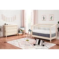 Sprout 4-in-1 Convertible Crib withToddler Bed Conversion Kit - White / Natural