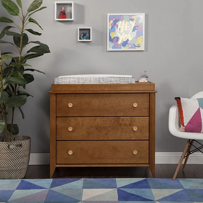 Sprout 3-Drawer Changer Dresser - Chestnut / Natural Finish