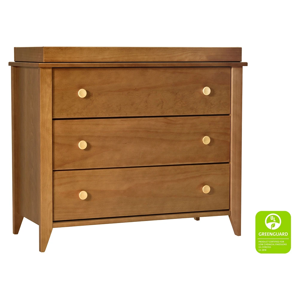 Sprout 3-Drawer Changer Dresser - Chestnut / Natural Finish
