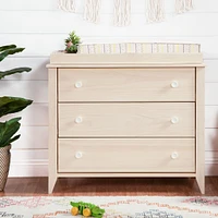 Sprout 3-Drawer Changer Dresser - Washed Natural / White