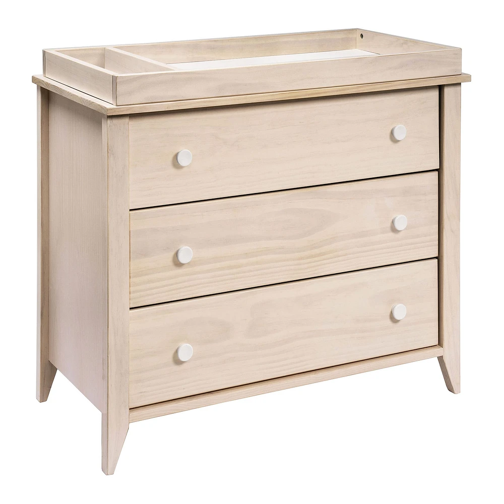Sprout 3-Drawer Changer Dresser - Washed Natural / White