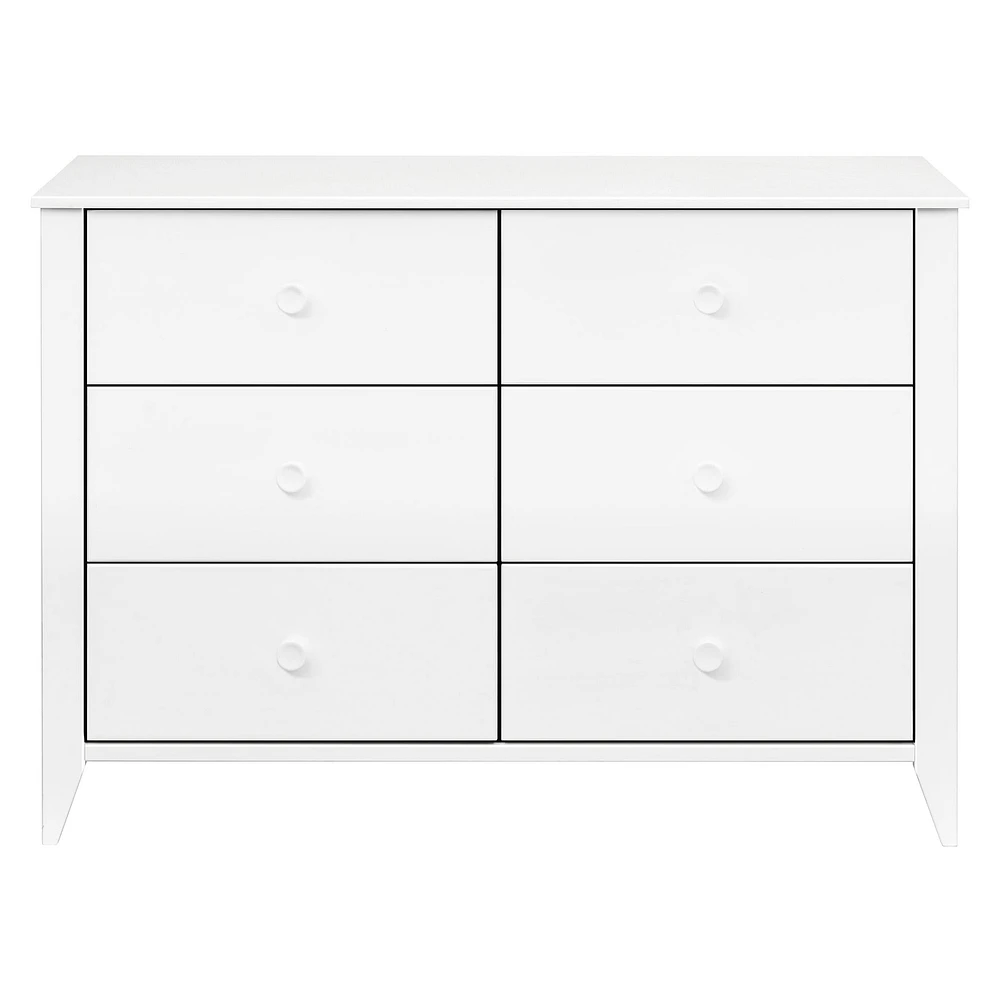 Sprout 6-Drawer Double Dresser - White