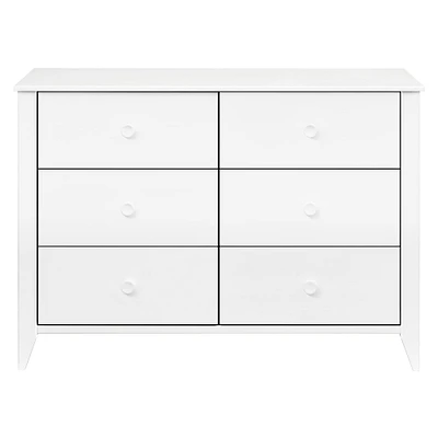Sprout 6-Drawer Double Dresser - White
