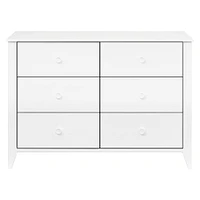 Sprout 6-Drawer Double Dresser - White