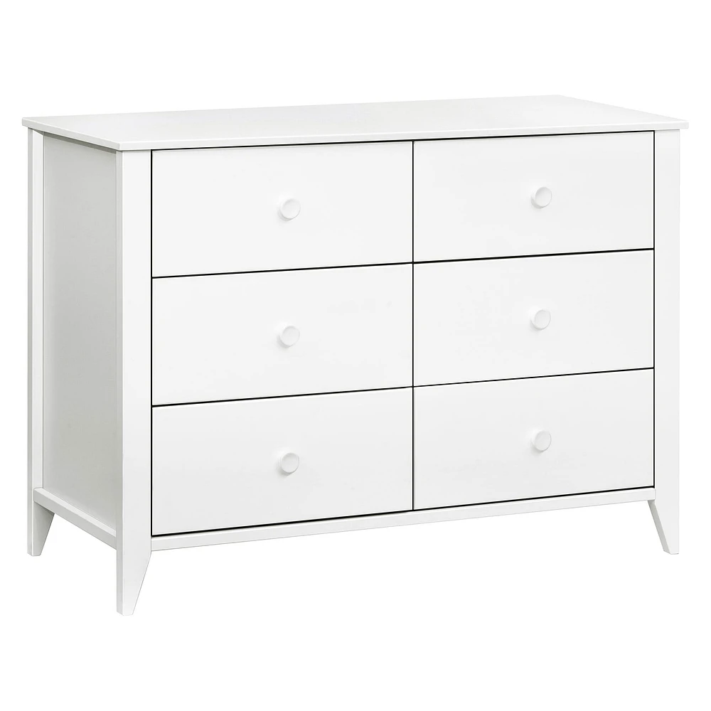 Sprout 6-Drawer Double Dresser - White