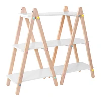 Dottie Bookcase - White and Washed Natural Finish
