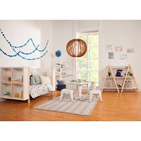 Dottie Bookcase - White and Washed Natural Finish