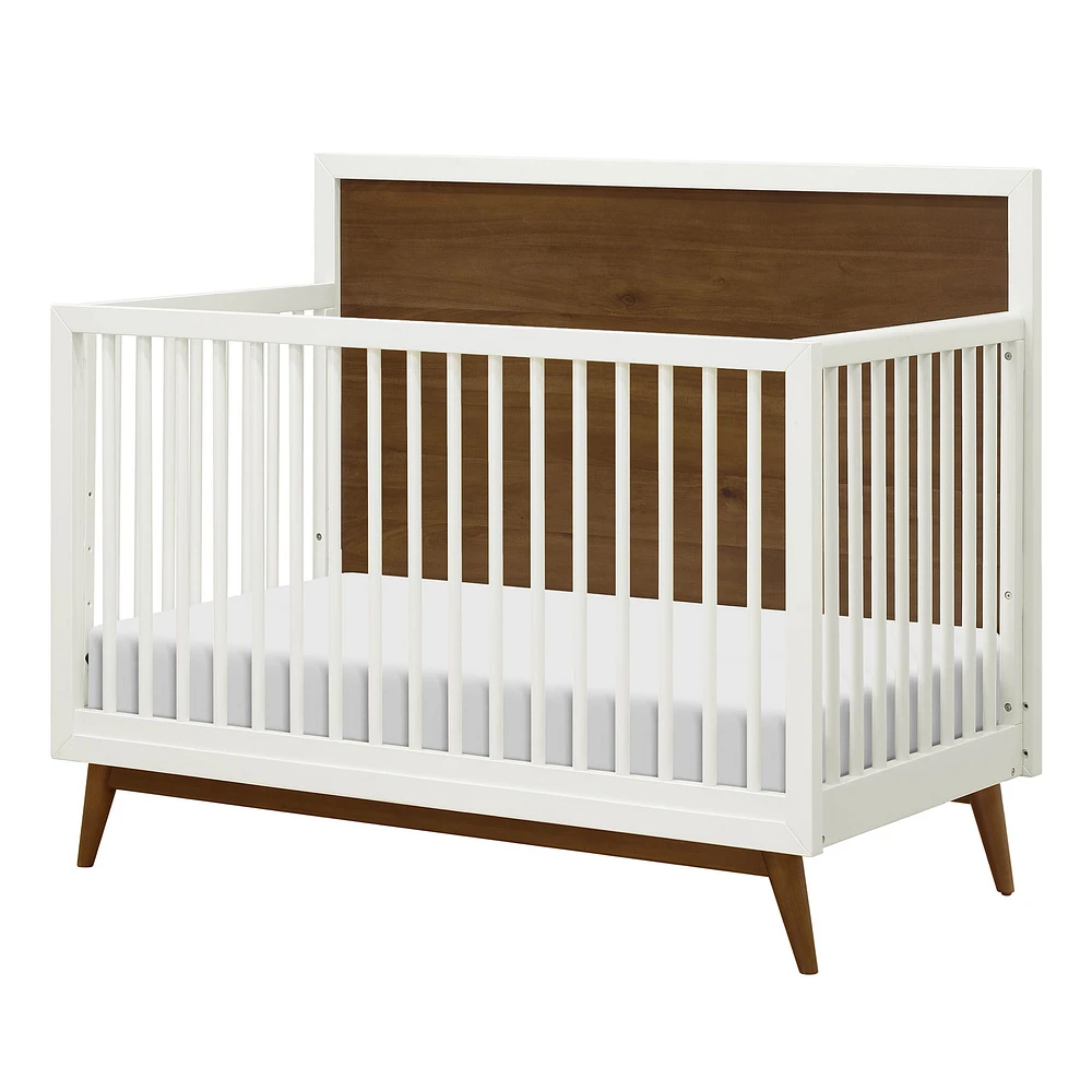 Couchette Convertible 4 en 1 Palma - Blanc Chaud / Noyer