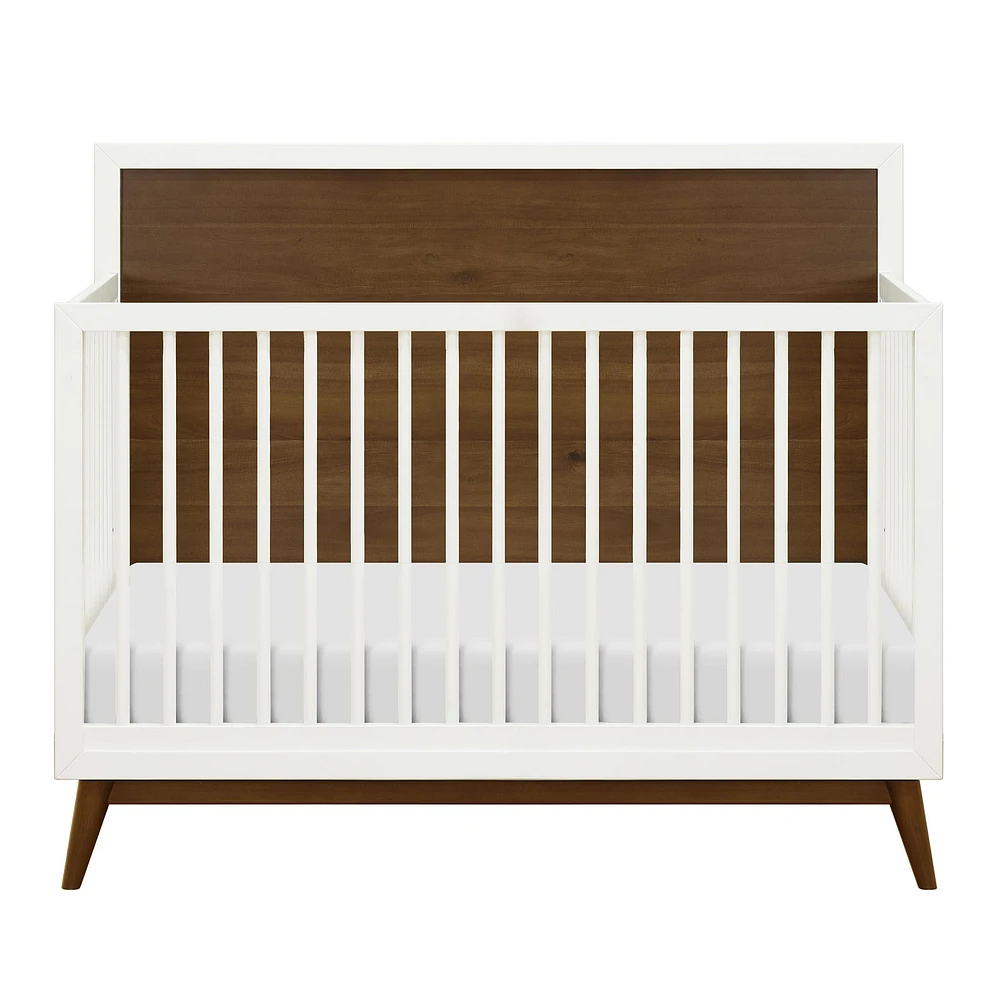 Couchette Convertible 4 en 1 Palma - Blanc Chaud / Noyer