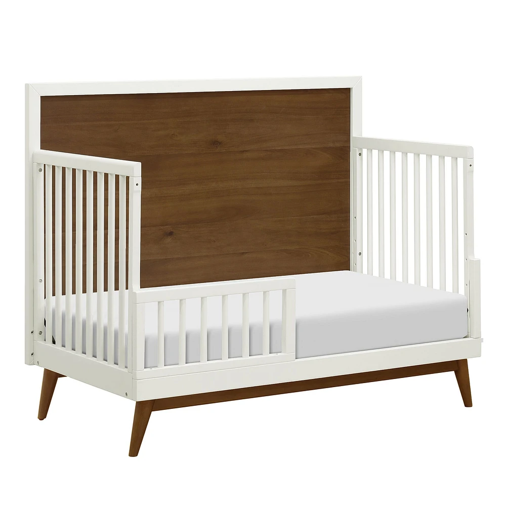 Couchette Convertible 4 en 1 Palma - Blanc Chaud / Noyer
