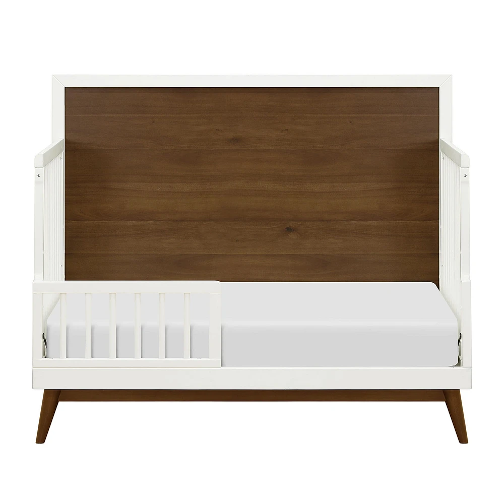 Couchette Convertible 4 en 1 Palma - Blanc Chaud / Noyer