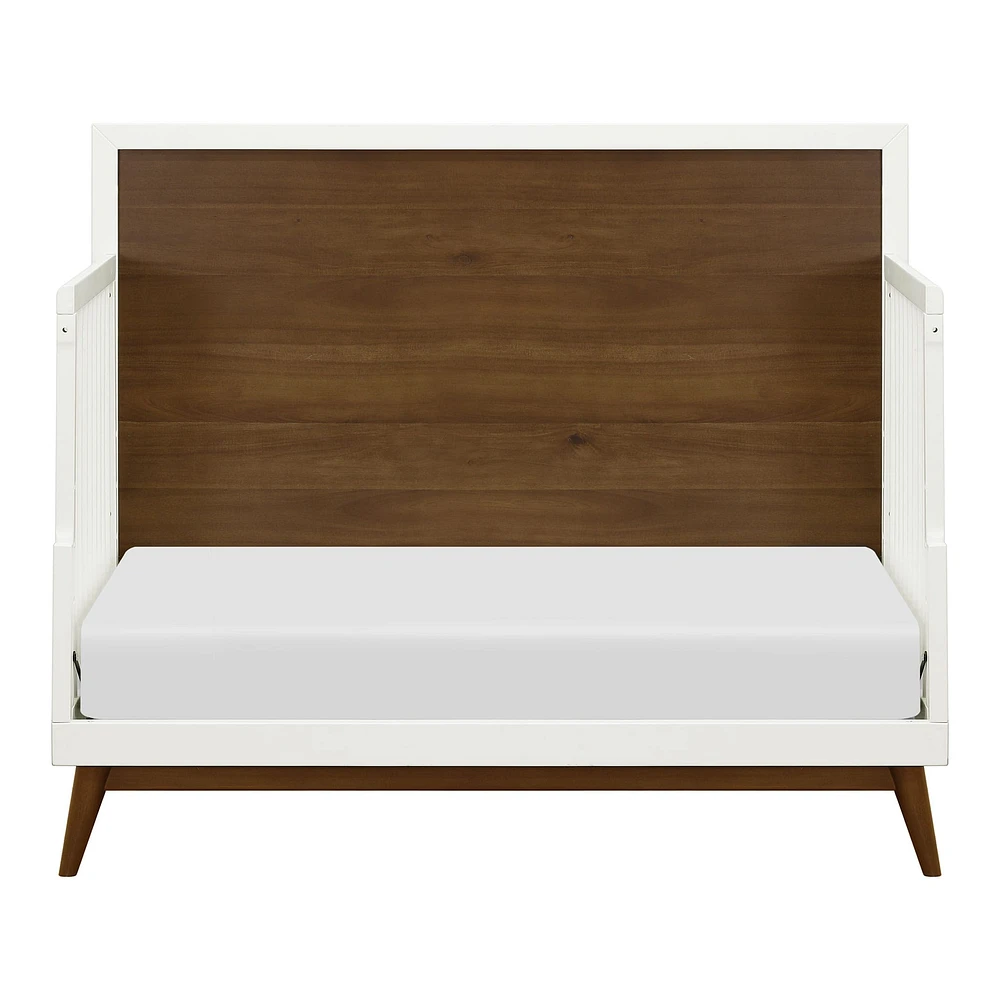 Couchette Convertible 4 en 1 Palma - Blanc Chaud / Noyer