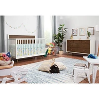 Couchette Convertible 4 en 1 Palma - Blanc Chaud / Noyer