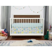 Couchette Convertible 4 en 1 Palma - Blanc Chaud / Noyer