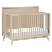 Palma Mid-Century 4-in-1 Convertible Crib with Toddler Bed Conversion in Taupe