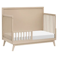 Palma Mid-Century 4-in-1 Convertible Crib with Toddler Bed Conversion in Taupe