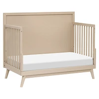 Palma Mid-Century 4-in-1 Convertible Crib with Toddler Bed Conversion in Taupe
