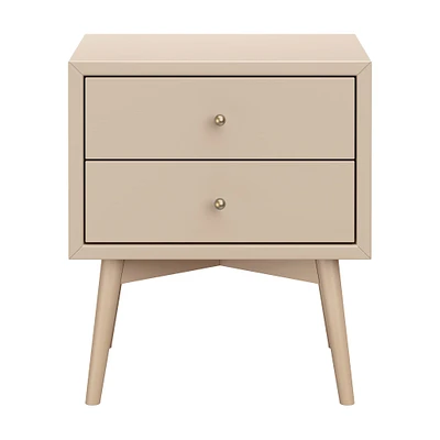 Palma Nightstand with USB Port Assembled - Taupe 
