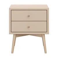 Palma Nightstand with USB Port Assembled - Taupe 