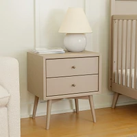 Palma Nightstand with USB Port Assembled - Taupe 