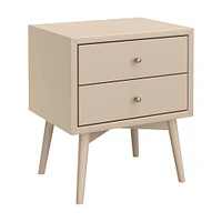 Palma Nightstand with USB Port Assembled - Taupe 