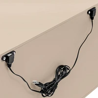 Palma Nightstand with USB Port Assembled - Taupe 