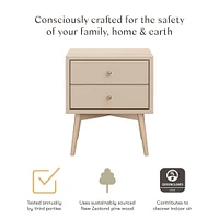 Palma Nightstand with USB Port Assembled - Taupe 