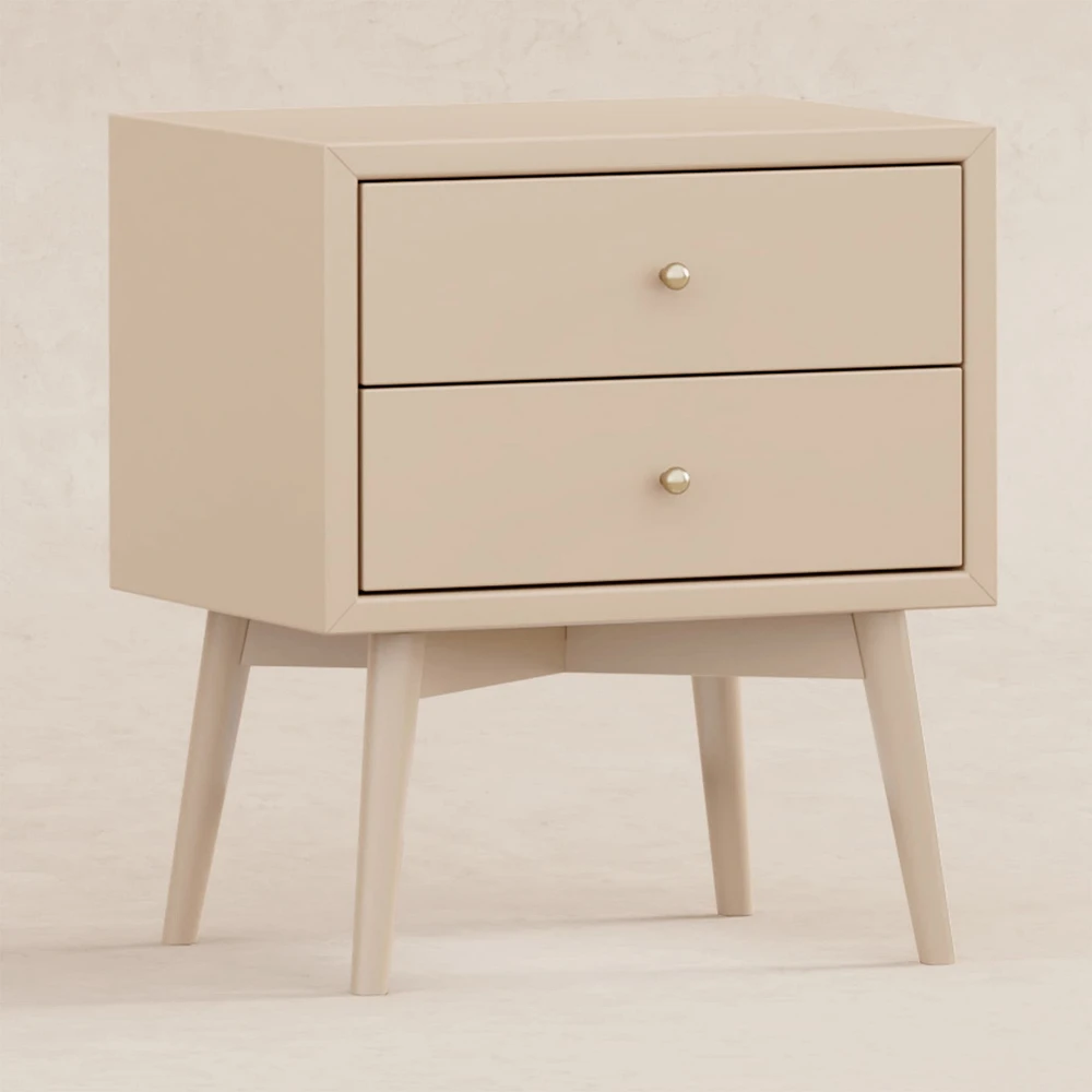 Palma Nightstand with USB Port Assembled - Taupe 