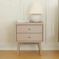 Palma Nightstand with USB Port Assembled - Taupe 