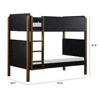 TipToe Bunk Bed - Black / Walnut