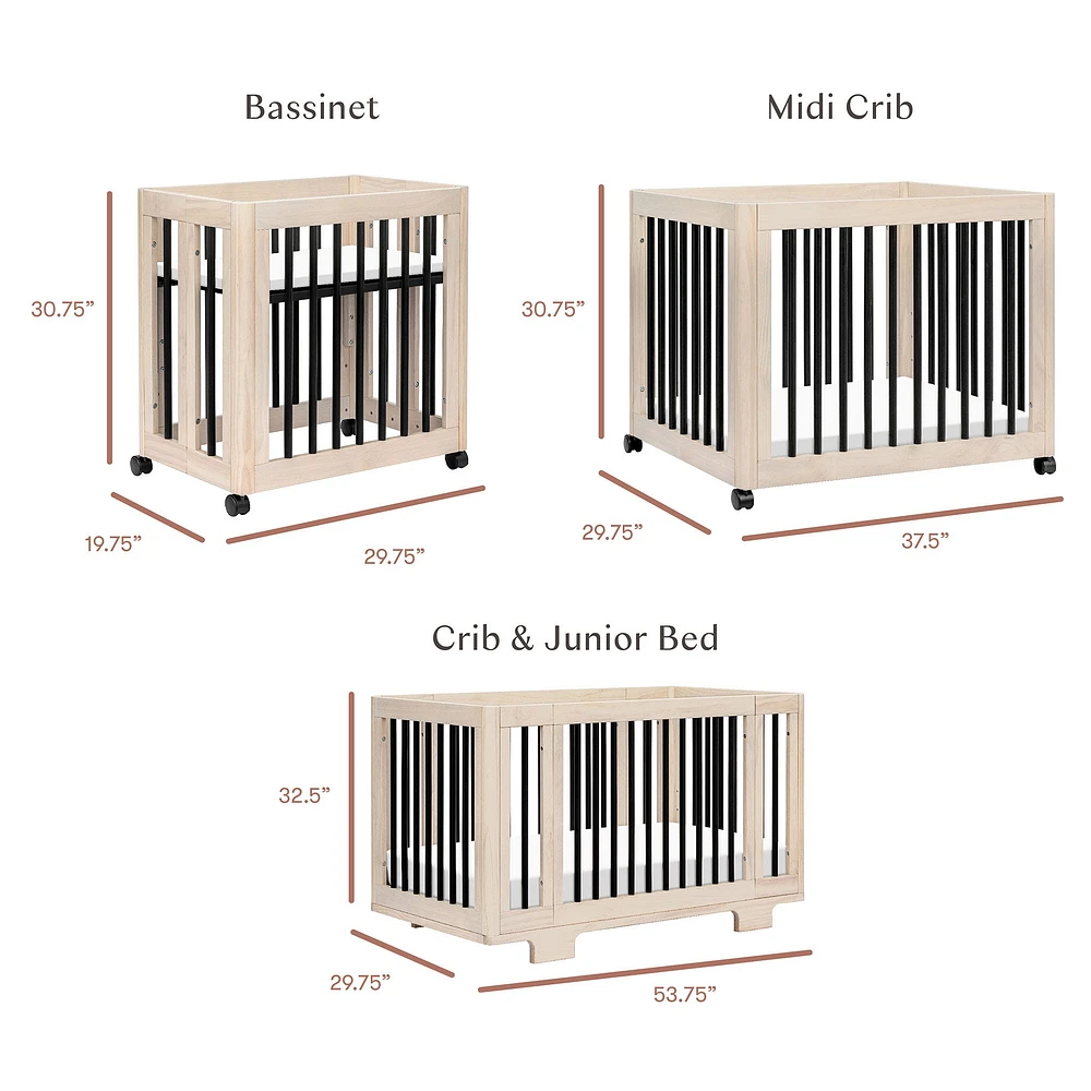 Yuzu 8-in-1 Convertible Crib