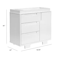 Yuzu 3-Drawer Changer Dresser - White