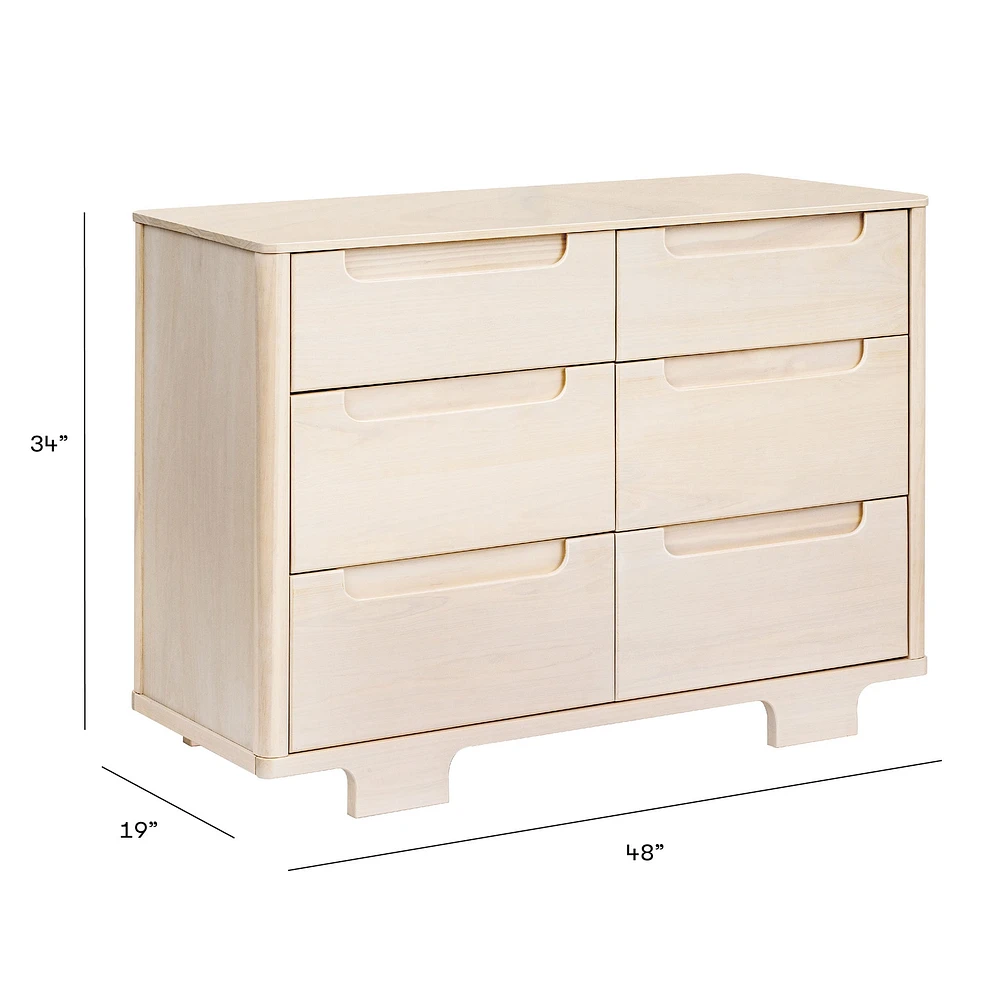 Commode 6 Tiroirs Yuzu - Naturel lavé