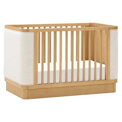 Bondi Boucle 4-in-1 Convertible Crib with Toddler Bed Kit - Honey with Ivory Boucle
