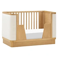 Bondi Boucle 4-in-1 Convertible Crib with Toddler Bed Kit - Honey with Ivory Boucle