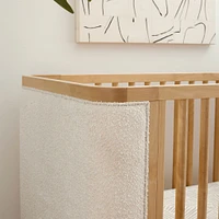 Bondi Boucle 4-in-1 Convertible Crib with Toddler Bed Kit - Honey with Ivory Boucle