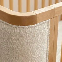 Bondi Boucle 4-in-1 Convertible Crib with Toddler Bed Kit - Honey with Ivory Boucle